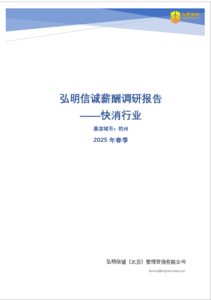 2025年杭州快消行业薪酬报告