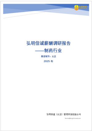2025年北京制药行业薪酬报告