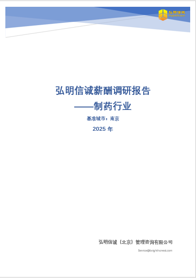 2025年南京制药行业薪酬报告